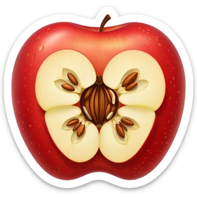 Create a core of an apple sticker