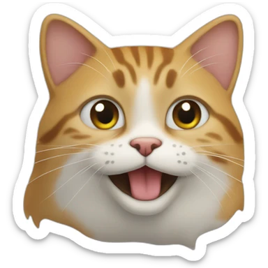 un chat qui boie sticker