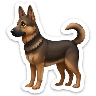 German Shepherd in snow sticker