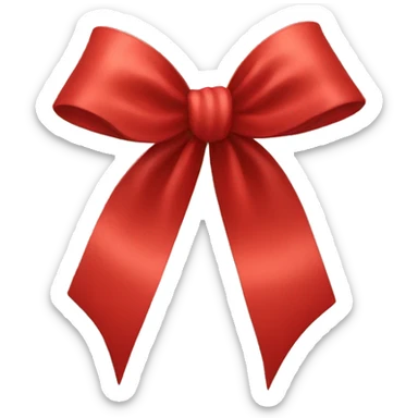 Red bow sticker