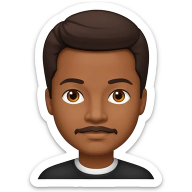 Roger Troutman with dark brown hair sticker