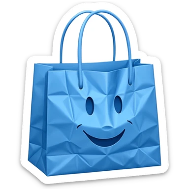 Blue shopping bags sticker