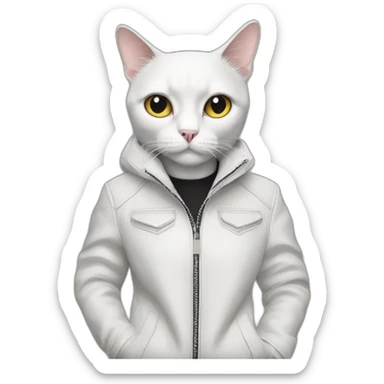 Balenciaga fashionable cat sticker