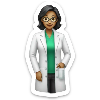 Woman chemist sticker