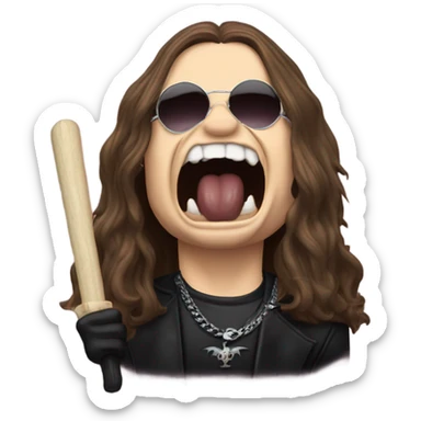 ozzy osbourne biting a bat sticker