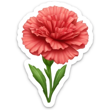 red carnation flower emoji sticker