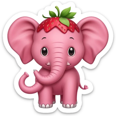 Strawberry éléphant Roblox sticker