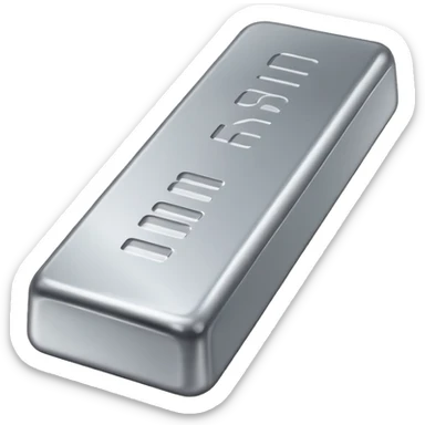 Silver bar sticker
