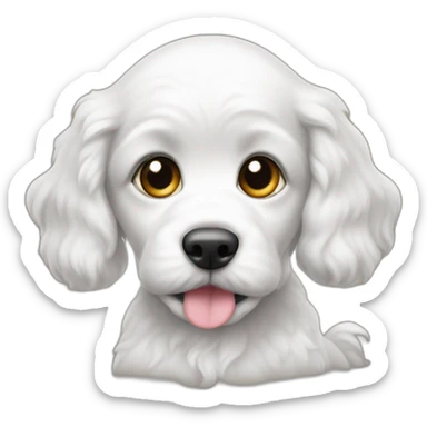 ghost cockapoo puppy sticker