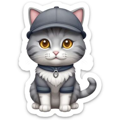 Cat cap  body  sticker