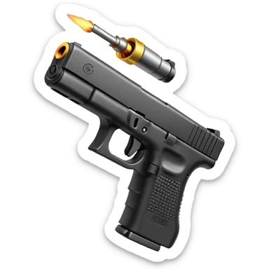Glock Gun Firing A Shot sticker