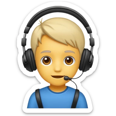 kids with headphones sticker