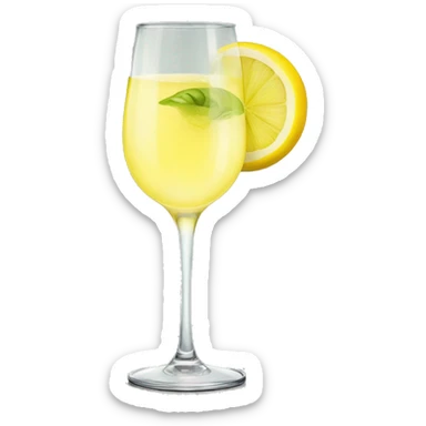 Limoncello spritz in wine glass sticker