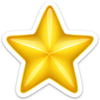 Boule jaune etoile sticker