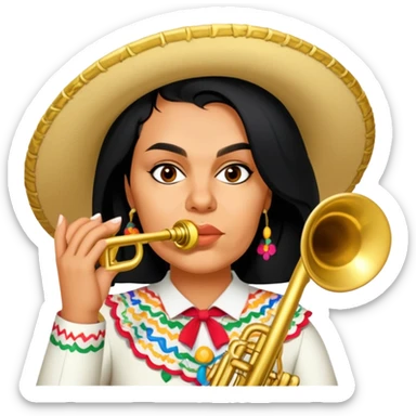 Mariachi Trumpet Player sticker