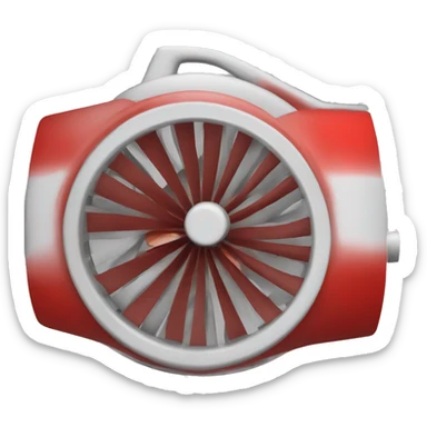 red fan blower sticker