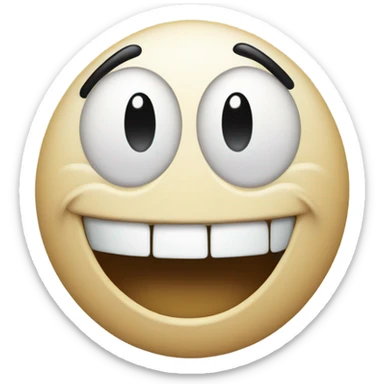 Emoji of a happy face stoned sticker
