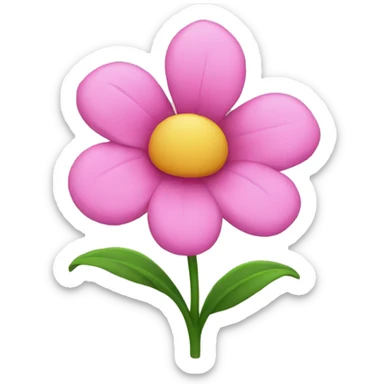Pink flower sticker
