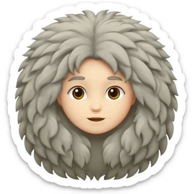 Сделай смайлик мальчика с fluffy hair и oversize одеждой  sticker