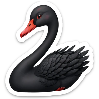 Black swan sticker
