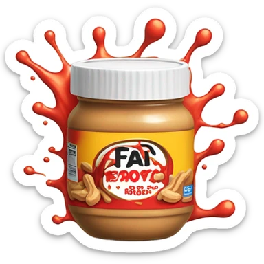 Exploding peanut butter red chase ￼ sticker