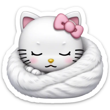 hello kitty sleeping sticker