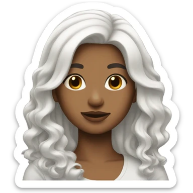 Girl with white hair sticker