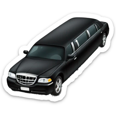 black limousine car sticker