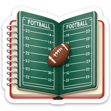 amercian football playbook  sticker