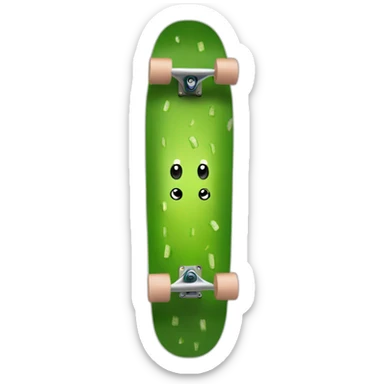 A cucumber skateboard sticker