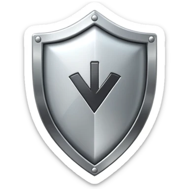 shield with a checkmark, representing Zuverlässig (reliable) sticker