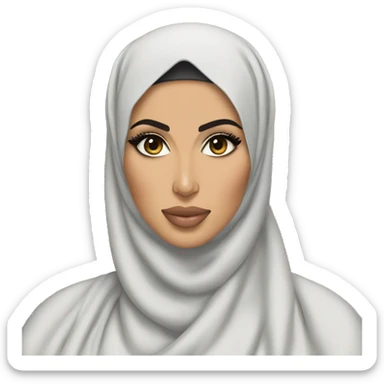 Kim kardashian as a hijabi  sticker