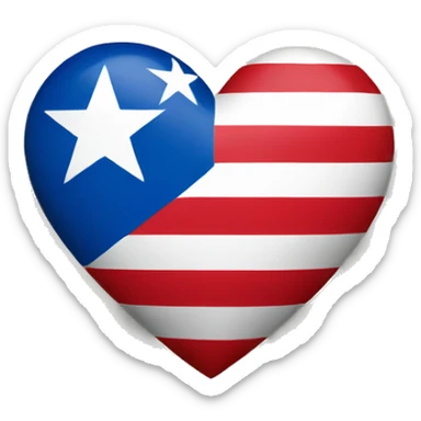 Heart with Puerto Rican flag sticker