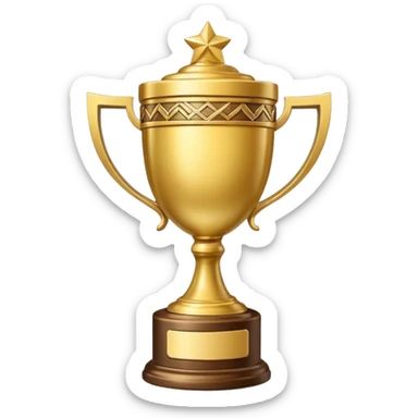 holiday theme trophy sticker