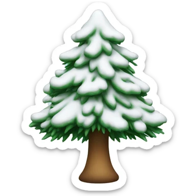 Christmas snow tree sticker