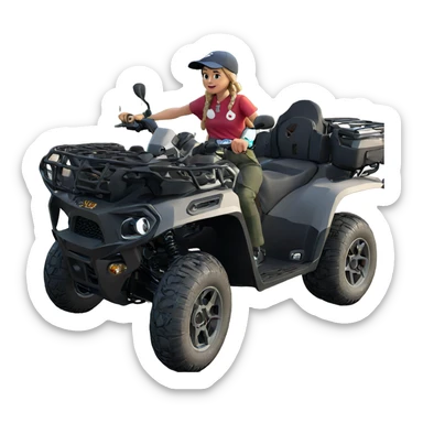 girl in outdoor outfit sticker
