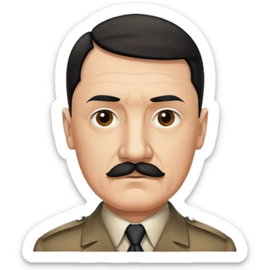 Je veux un emoji représentant adolf Hitler portant une moustache noir et carré sticker