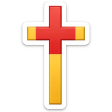 Flag red background yellow cross sticker