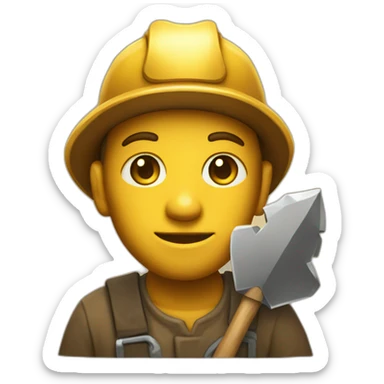 Gold Miner with pick ace sticker
