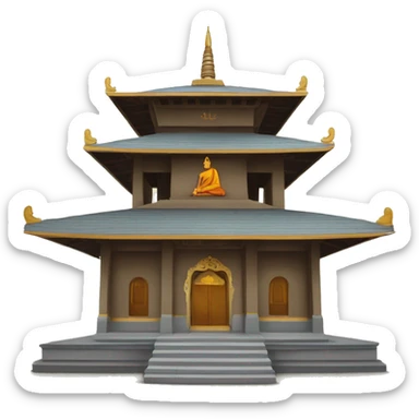 Sri Lankan buddhist temple  sticker