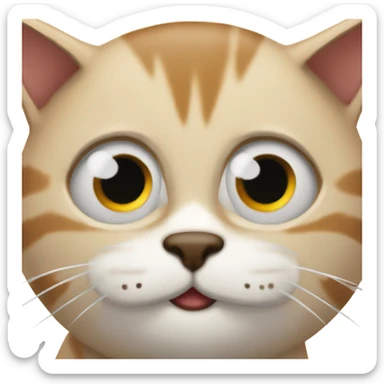 Gato tierno bostezando sticker