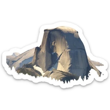 half dome sticker