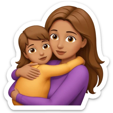 A mother hugging her child  sticker