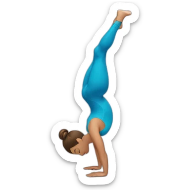 gymnast doing a hand stand flat back  sticker