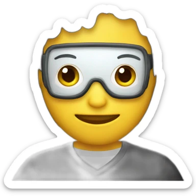 Chico con máscara sticker