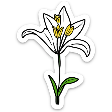 lily flower sticker