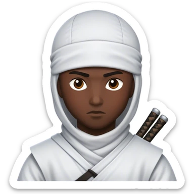 White ninja what darkskin  sticker