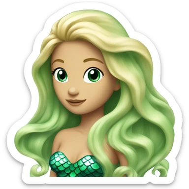 blonde mermaid sticker
