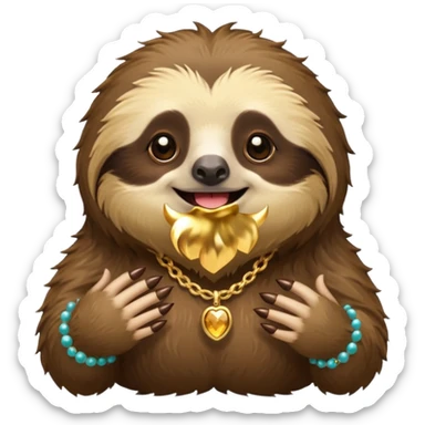 glamour sloth  sticker