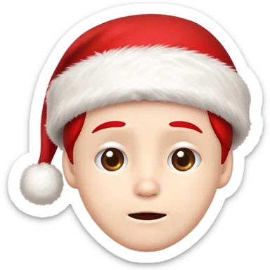 Nodding head Santa hat sticker